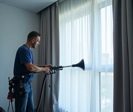 Professional curtain steam cleaning process equipment Matty Curtain Cleaning larapinta